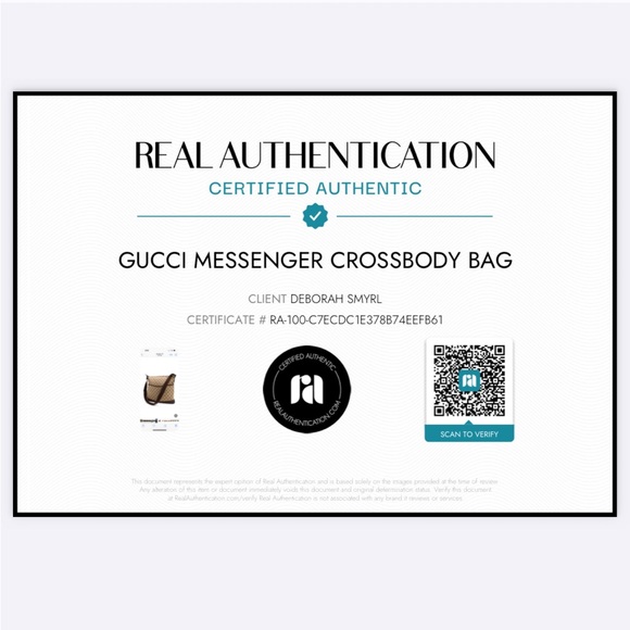 Authenticated Gucci Sherry Messenger Crossbody Shoulder Bag Tote Purse - Picture 14 of 15